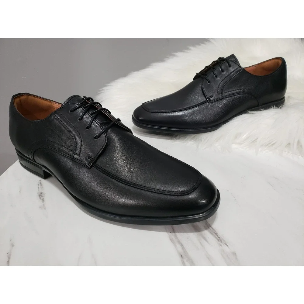 NEW NO BOX SZ 7.5 Florsheim Zaffiro 15206-221 Moc Toe BLACK Leather Penny Loafer